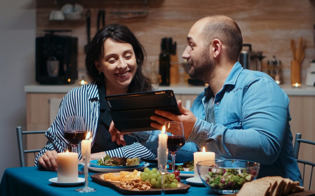 Repas festif en amoureux