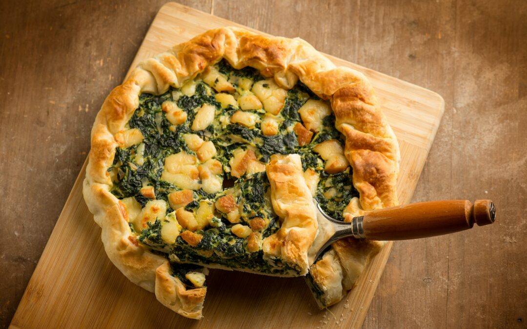 Tartes salées à la courge, aux épinards et à la feta, ou aux poivrons grillés