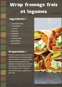 wrap fromage frais legume