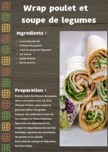 wrap poulet soupe legume