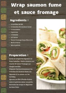 wrap saumon fume sauce fromage